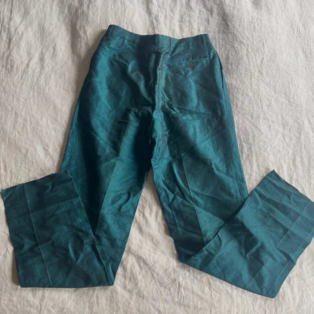 Vintage Castangia Silk Suit Pants (Tall)